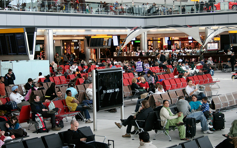 Departure concourse