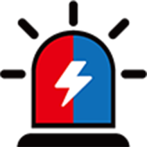 Red and Blue Lights and Siren