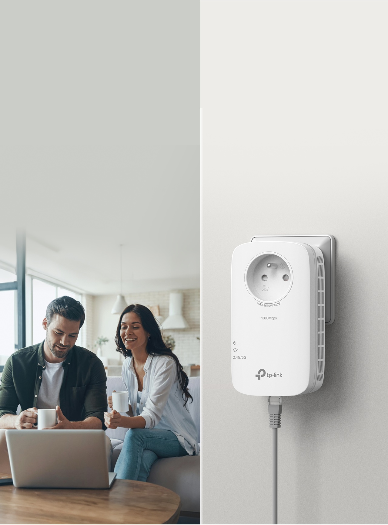 RE665X AX1800 Wi-Fi 6 Range Extender with AC Passthrough