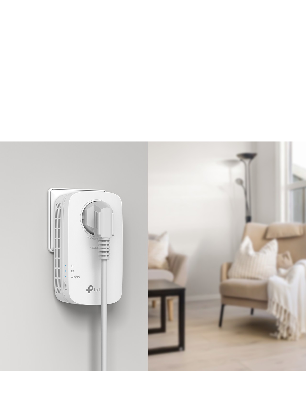 No Outlet Wasted with built-in pass-through socket