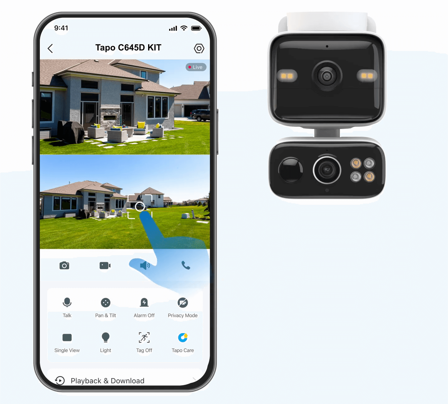 Tapo C575D | Outdoor Dual Lens Pan/Tilt Security Camera | TP-Link